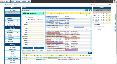 Job booking diary and appointment schedule software for plumbers